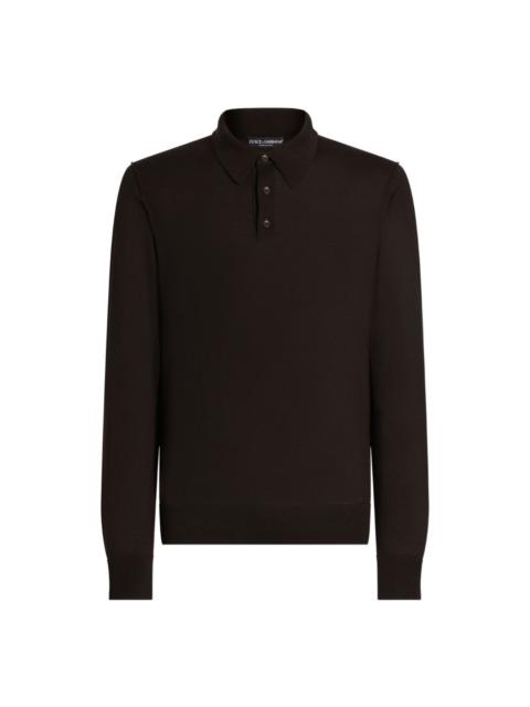 long-sleeve polo shirt