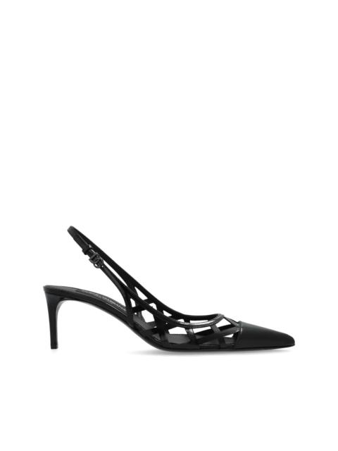 Dolce & Gabbana 75mm slingback leather pumps