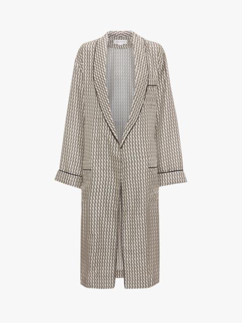 Victoria Beckham Pyjama Robe In VB House Monogram Jacquard