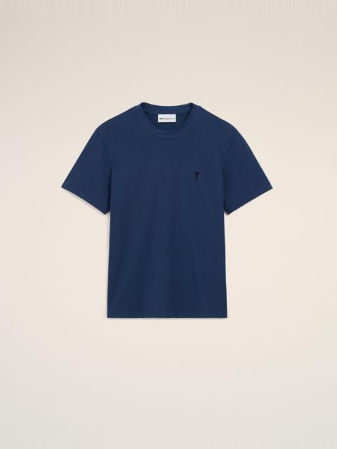 AMI Paris BLUE COTTON AMI DE COEUR T-SHIRT