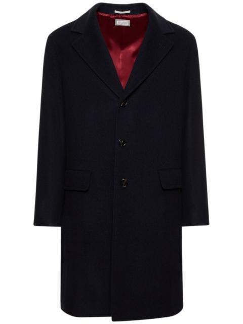 Cashmere single breasted overcoat