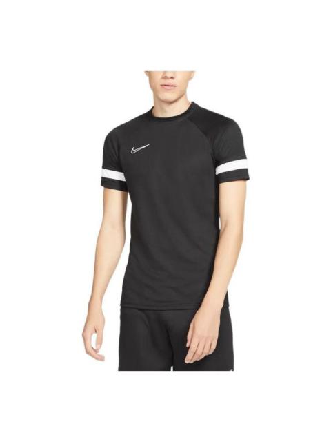 Nike Nike Logo Printing Stripe Round Neck Pullover Short Sleeve Black CW6102-010