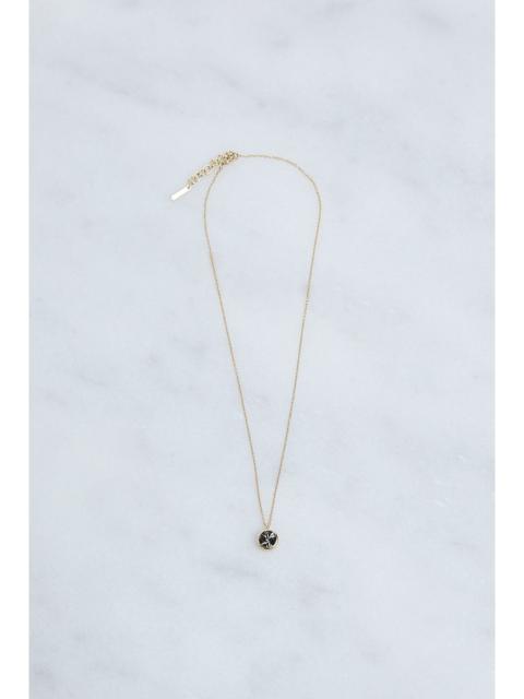 KAREN MILLEN 14kt Gold Plated Hand Set European Crystal Solitaire Pendant