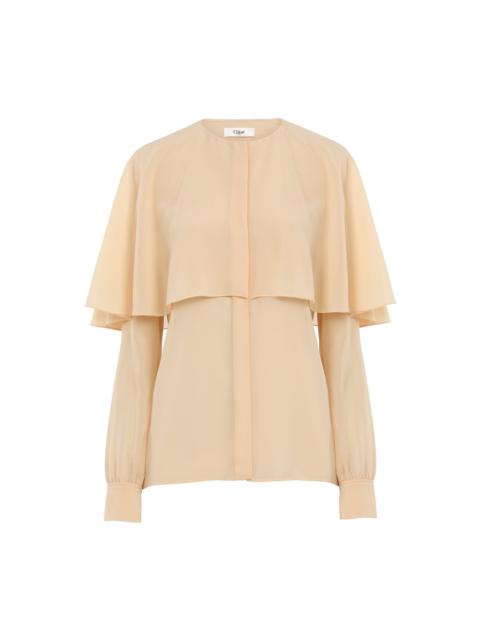 Chloé CAPE BLOUSE IN SILK GEORGETTE