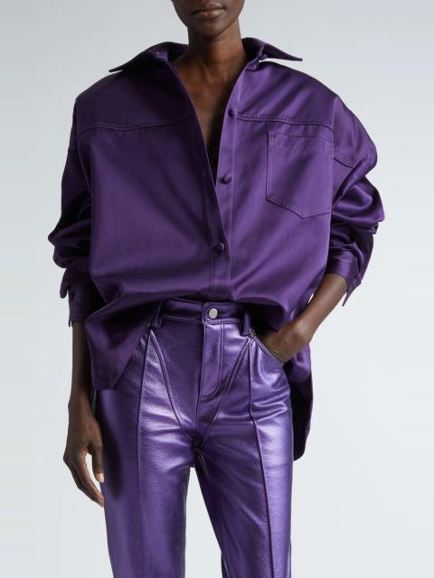 LaQuan Smith Oversize Button-Up Shirt
