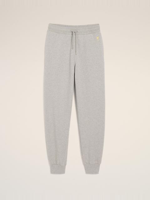 AMI Paris GREY COTTON AMI DE COEUR TRACKPANTS