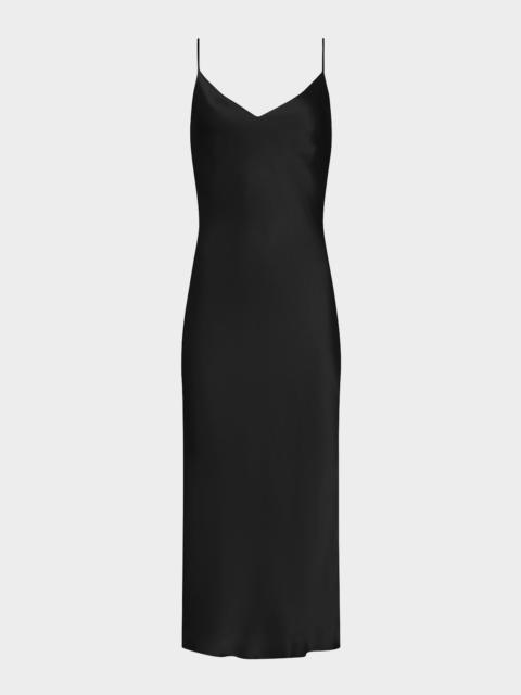 L'AGENCE Seridie Mid-Length Silk Slip Dress