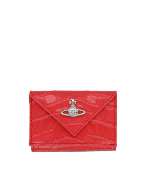 Vivienne Westwood croc-effect orb wallet