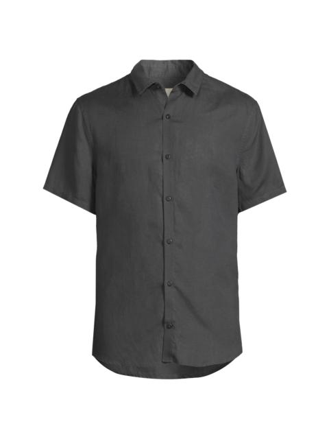 onia Men's Jack Air Linen Short-Sleeve Shirt - Gunmetal