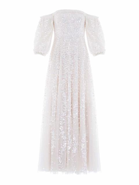 Needle & Thread Confetti Gloss Off-Shoulder Gown