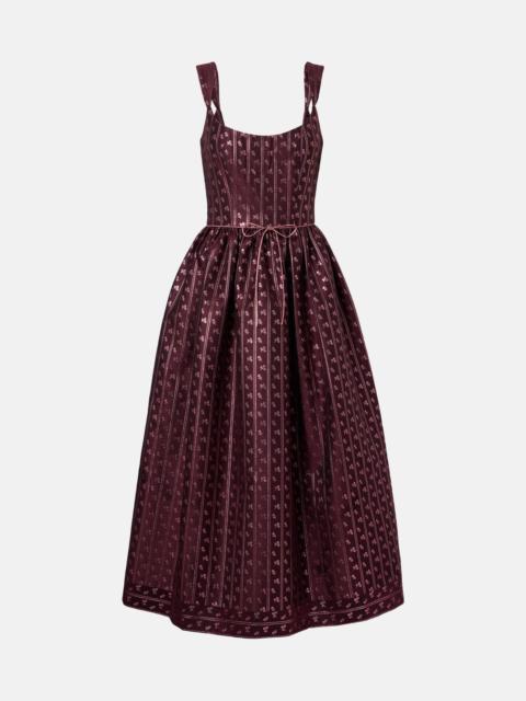 markarian Apple bow-detail bustier dress