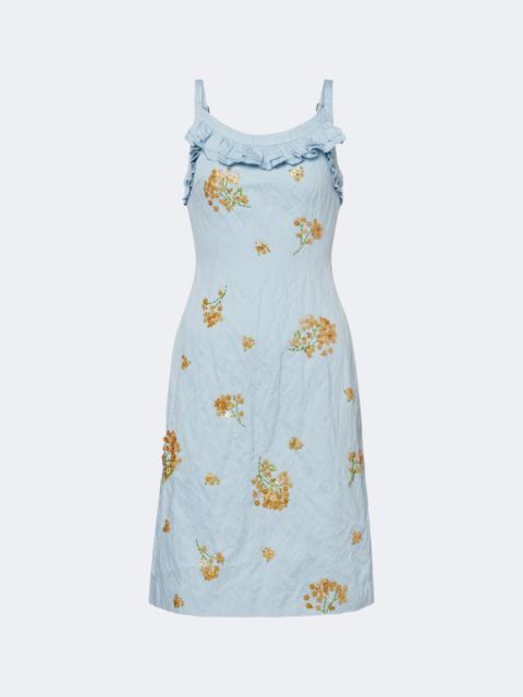 SHUSHU/TONG Embellished cotton-blend minidress