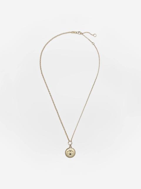 FOUNDRAE Protection 18kt gold chain necklace with diamonds