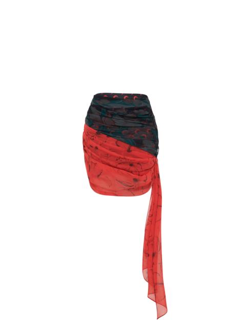 Marine Serre Upcycled Silk Scarves Draped Skirt
