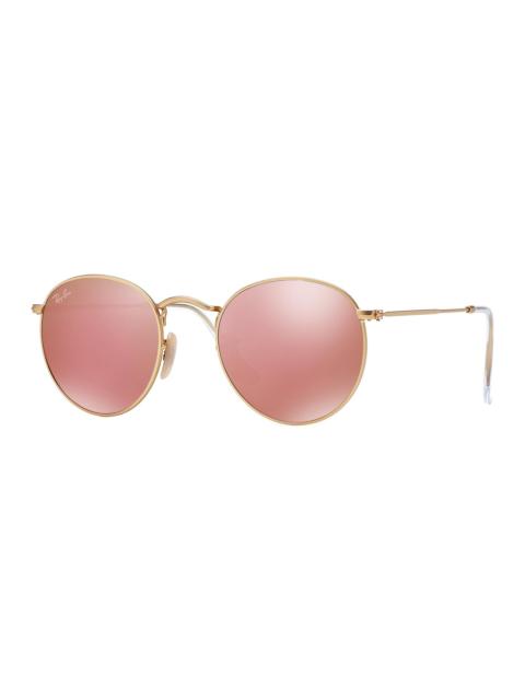 Ray-Ban Women's RB3447 53MM Mirrored Round Sunglasses - Brown Pink