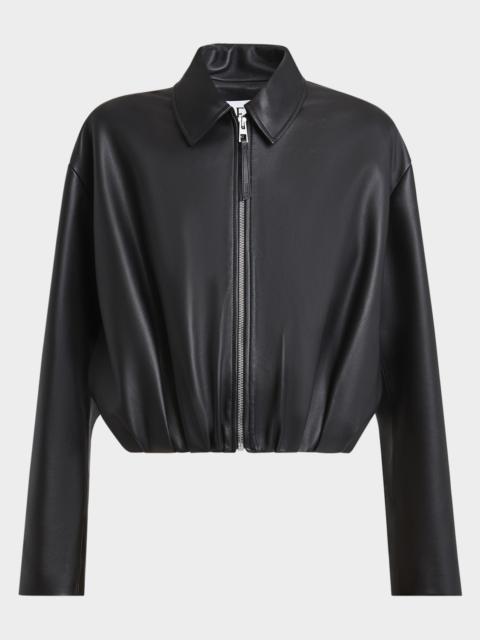 Leather Blouson Jacket