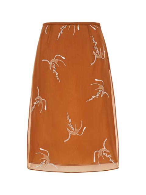 Prada Copper Organza Skirt
