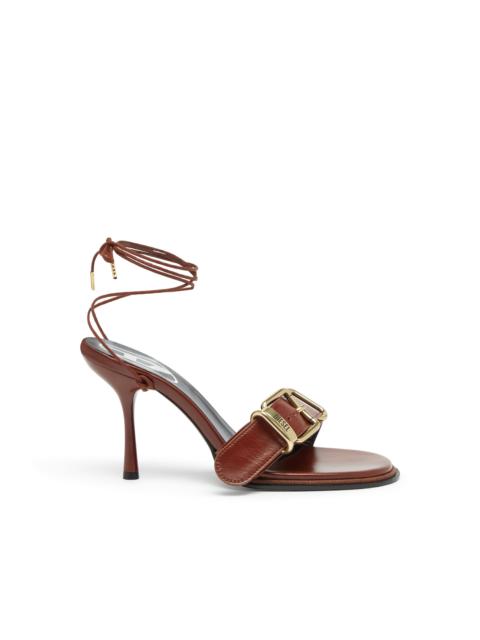 Diesel D-COCCO-ANKLE-WRAP SANDALS IN LEATHER