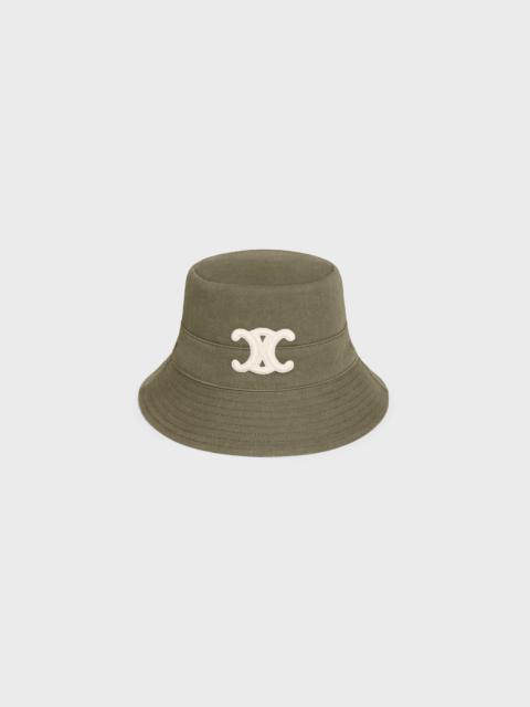 CELINE triomphe bucket hat in cotton gabardine