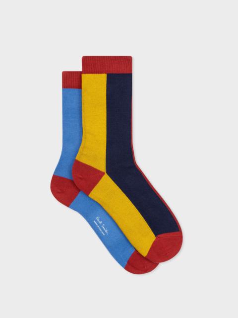 Paul Smith Colour-Block Vertical Stripe Socks