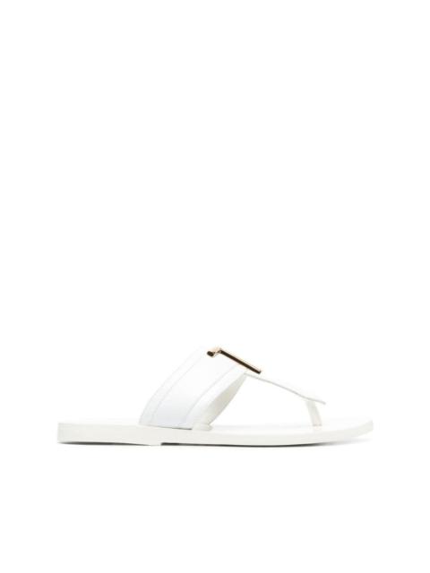 TOM FORD logo-plaque open-toe sandals