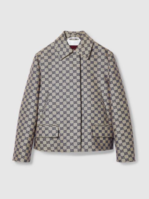 GUCCI GG linen blend canvas jacket