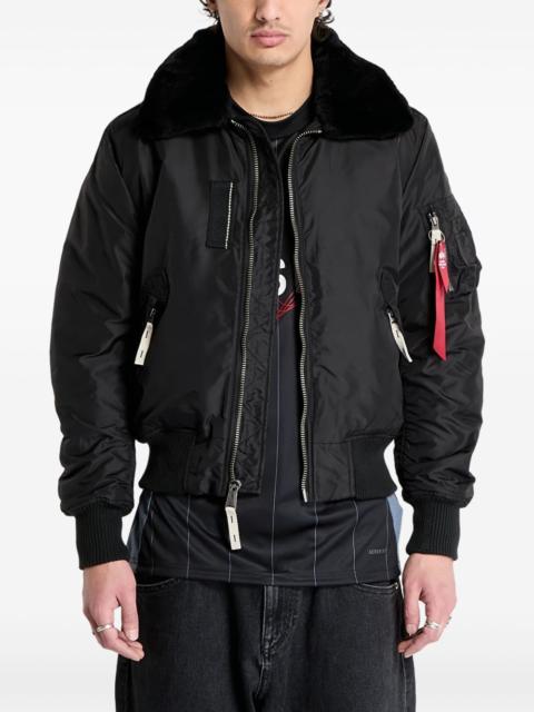 ALPHA INDUSTRIES shearling collar bomber jacket