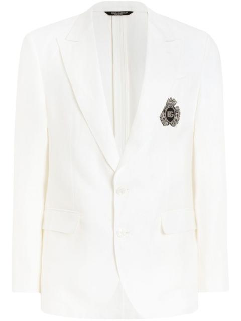 Dolce & Gabbana logo-embroidered blazer