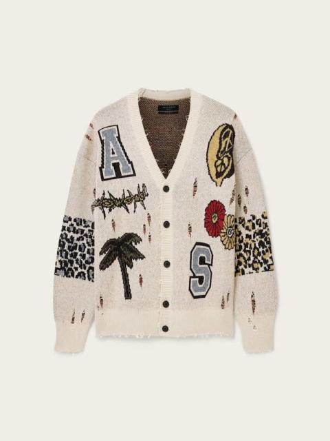 ALLSAINTS FOXX JACQUARD OVERSIZED CARDIGAN