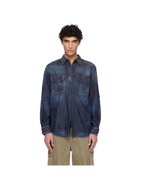 DSQUARED2 Blue Canadian Vintage Denim Shirt