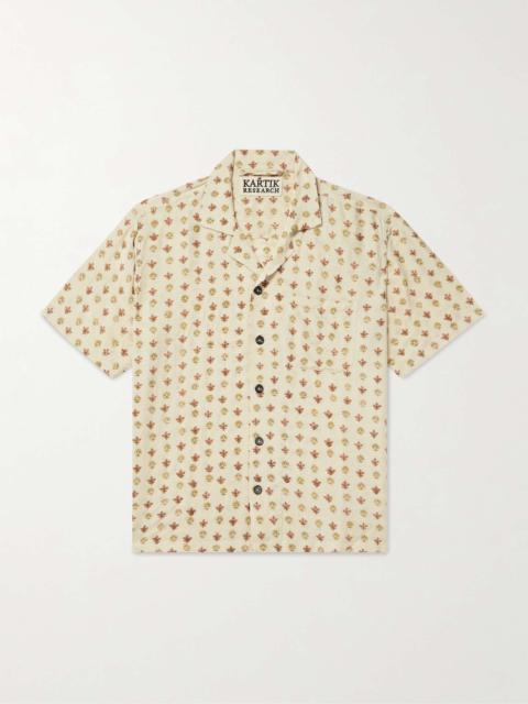KARTIK RESEARCH Camp-Collar Embroidered Silk Shirt