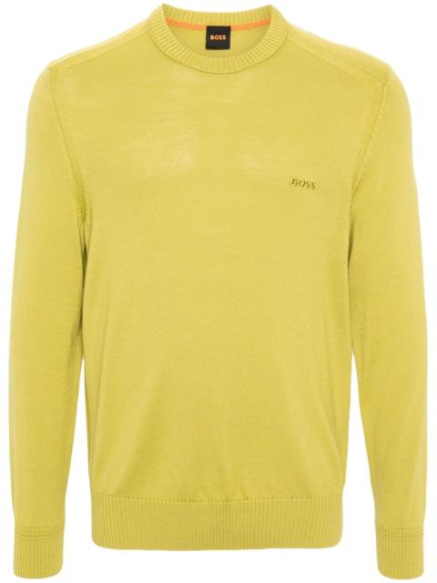 BOSS logo-embroidered sweater