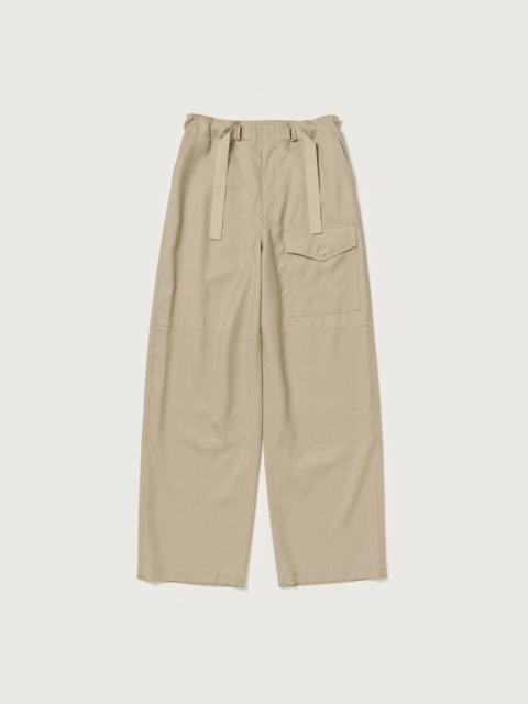 AURALEE WOOL HERRINGBONE CARGO PANTS