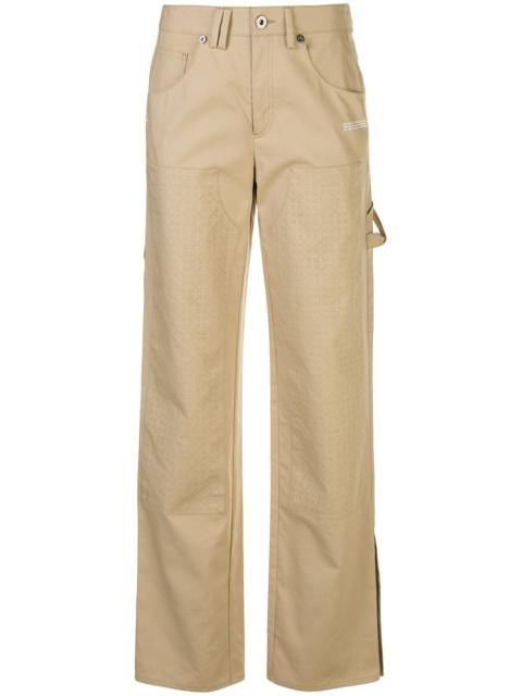 Off-White punch hole Arrows logo trousers