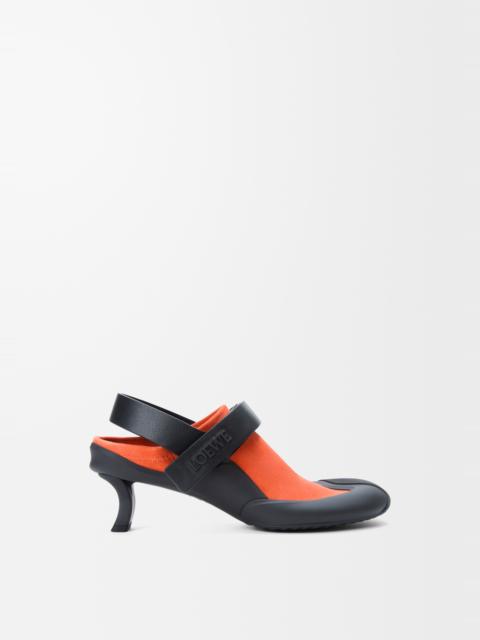 Loewe Dive slingback in stretch suede