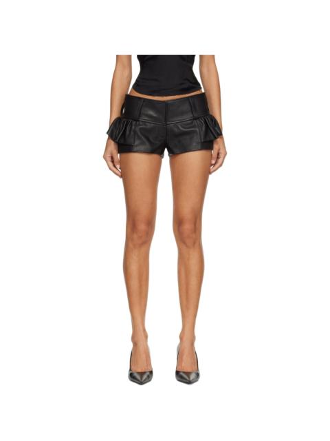 KNWLS Black Victoria Leather Shorts