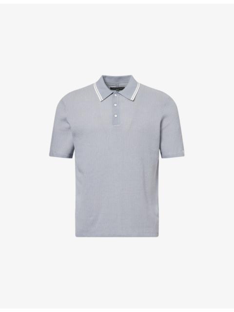 rag & bone Harvey Tipped-Collar Cotton-Blend Polo Shirt