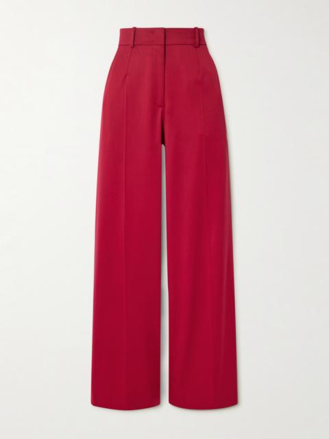 Another Tomorrow Wool-blend Wide-leg Pants