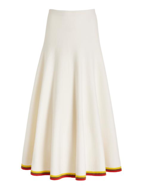 GABRIELA HEARST Mira Skirt in Ivory Multi Merino Wool
