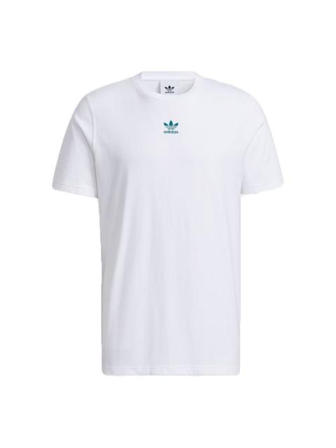 adidas adidas originals Ts Ss Tee Logo Printing Sports Round Neck Short Sleeve White H46694
