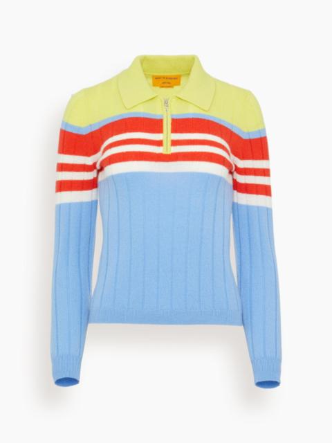 GUEST IN RESIDENCE Track Polo in French Blue Combo
