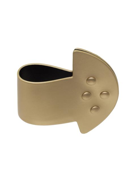 Rick Owens Gold Hollywood Anthem Snaps Cuff Bracelet