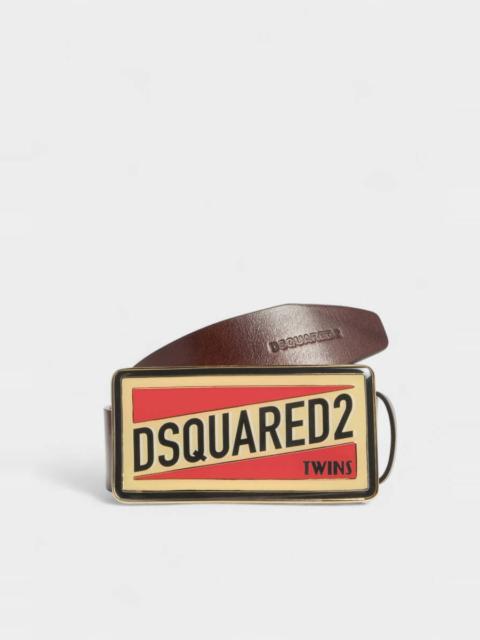 DSQUARED2 DSQUARED2 LOGO PLAQUE BELT
