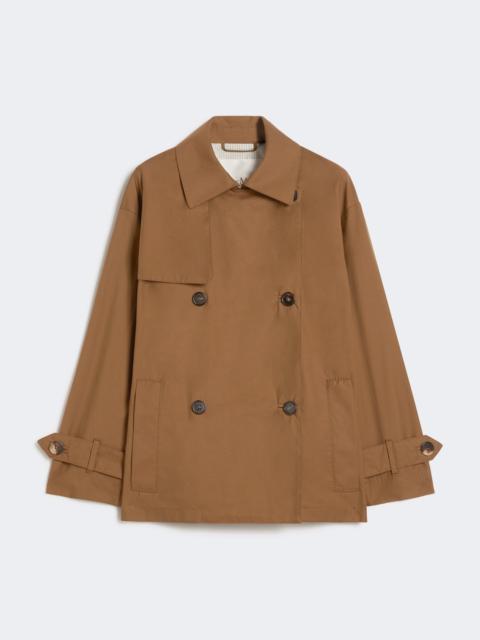 Max Mara Double-breasted water-repellent cotton trench coat - TOBACCO