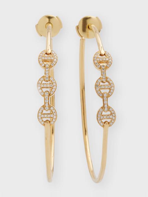 HOORSENBUHS® 18K Yellow Gold Hoop Earrings with Diamonds