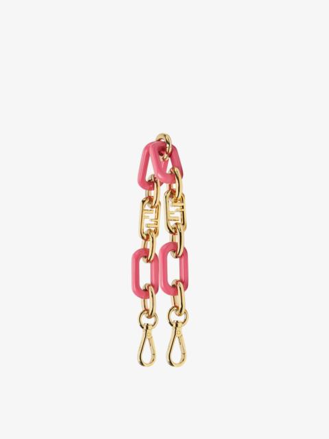 FENDI Mini Strap You Gold metal and fuchsia chain shoulder strap