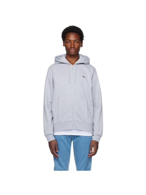 LACOSTE 로고 잡아당기기 fleece hoodie