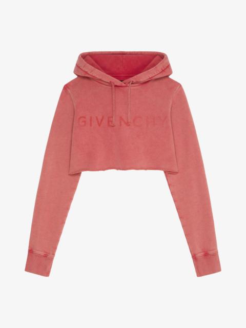 Givenchy GIVENCHY 4G CROPPED HOODIE IN FLEECE