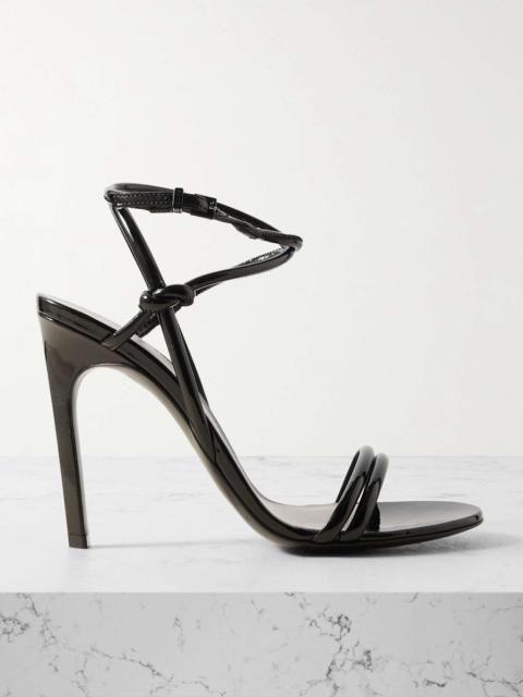 GUCCI Walma knotted padded patent-leather sandals