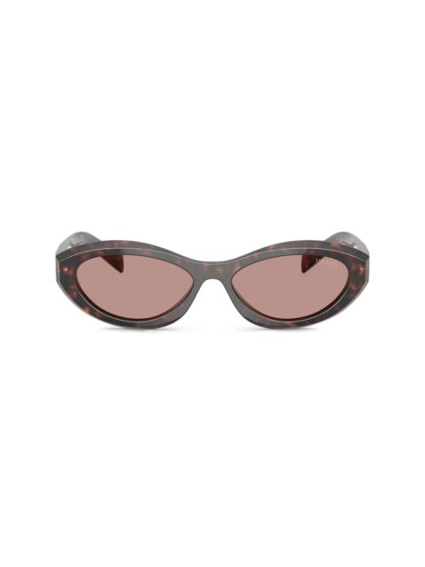 Prada tortoiseshell-effect oval sunglasses